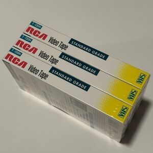 Set of 3 RCA VHS Tapes New in Package
